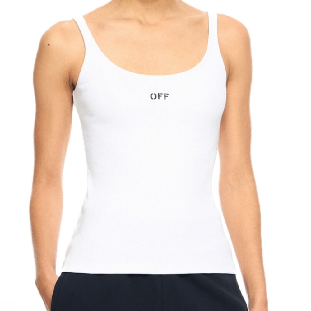 Off-White Stamp Ribbed Tank Top